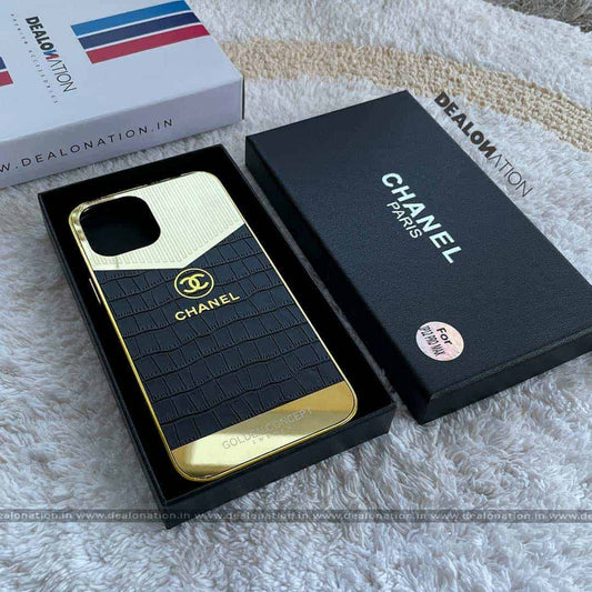 Premium Luxury Gold Plating with Leather Anti Skid Case