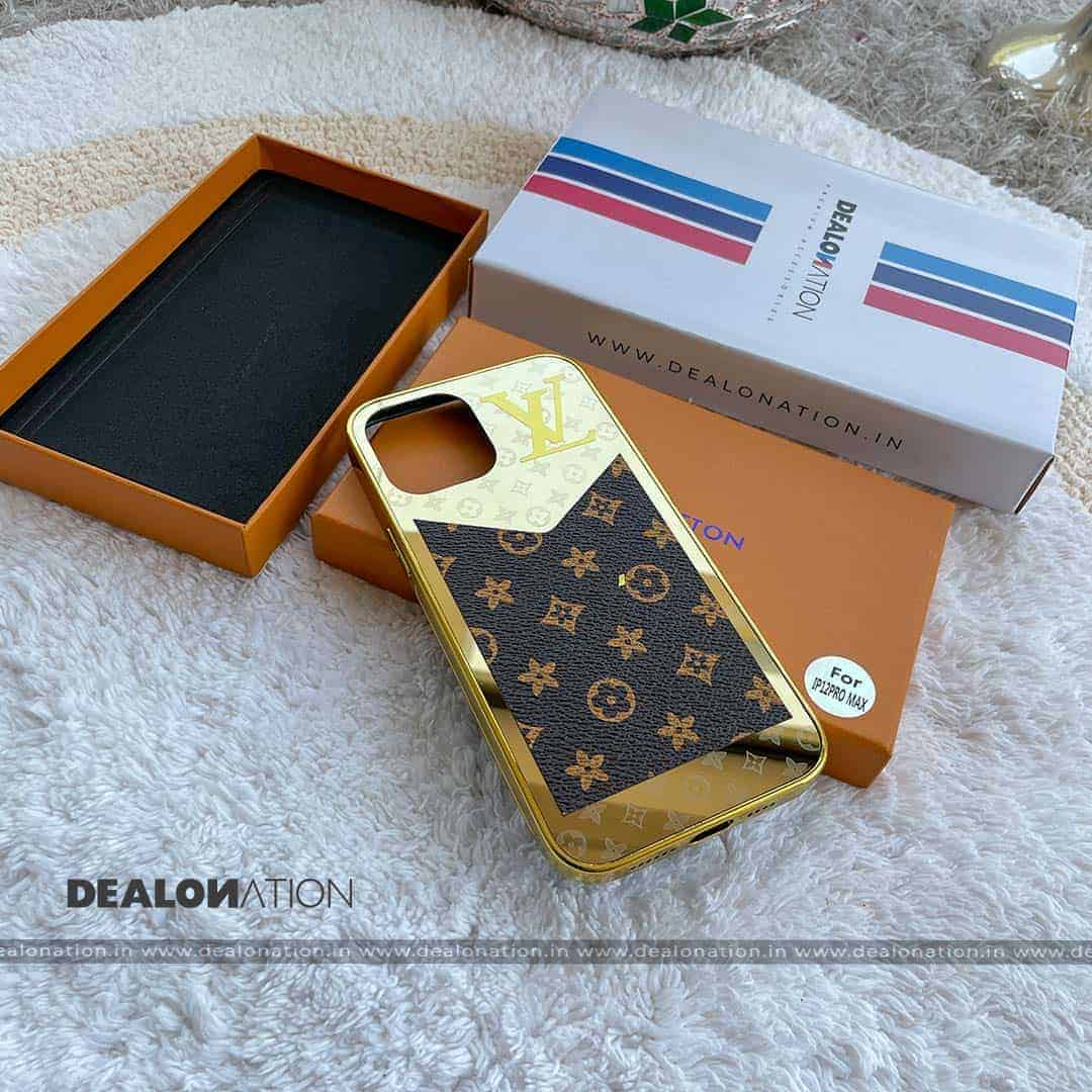 Premium Luxury Gold Plating with Leather Anti Skid Case