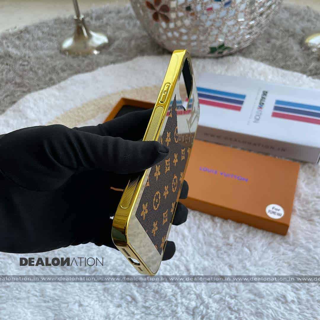 Premium Luxury Gold Plating with Leather Anti Skid Case
