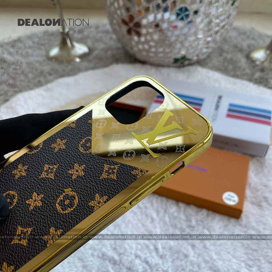 Premium Gold Plating with Leather Anti Skid Case L-V