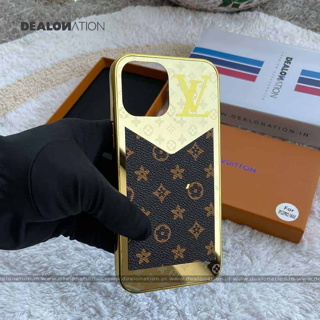 Premium Luxury Gold Plating with Leather Anti Skid Case