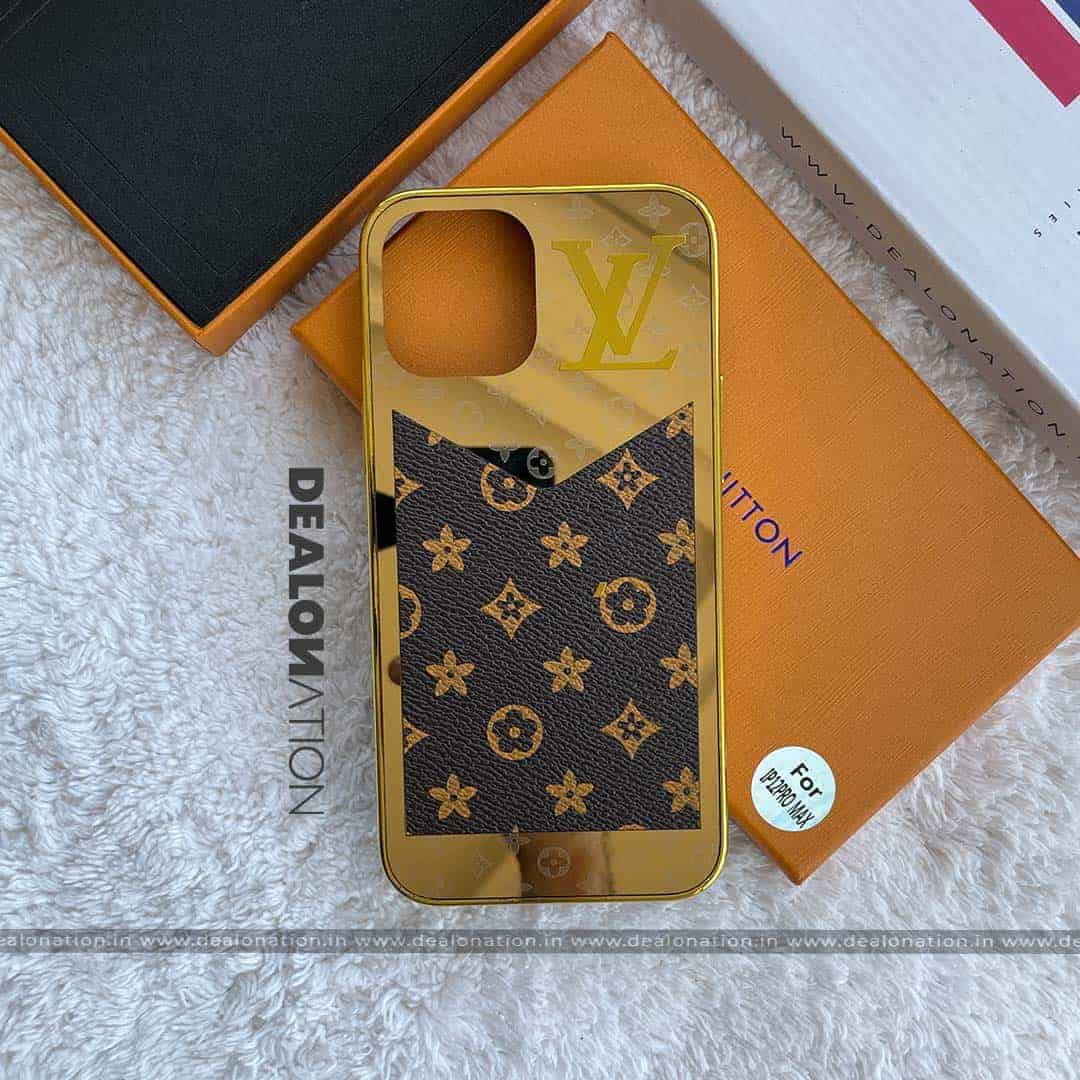 Premium Luxury Gold Plating with Leather Anti Skid Case