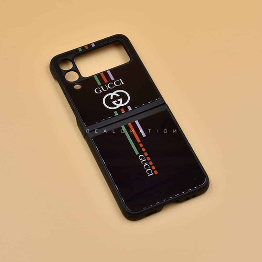 Designer GCCI Glass Back with Microfibre Cloth Inside - Flip 3