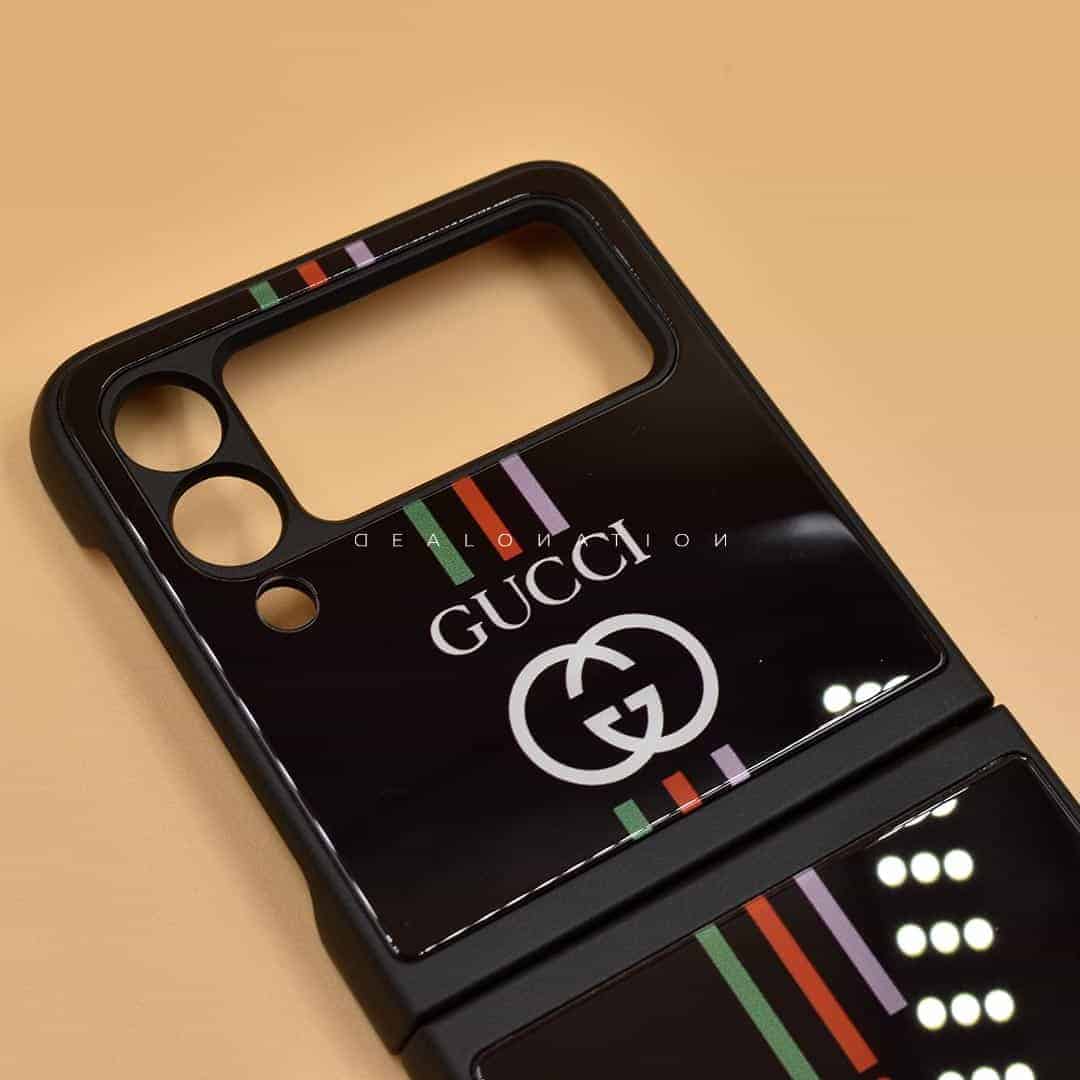Designer GCCI Glass Back with Microfibre Cloth Inside - Flip 3