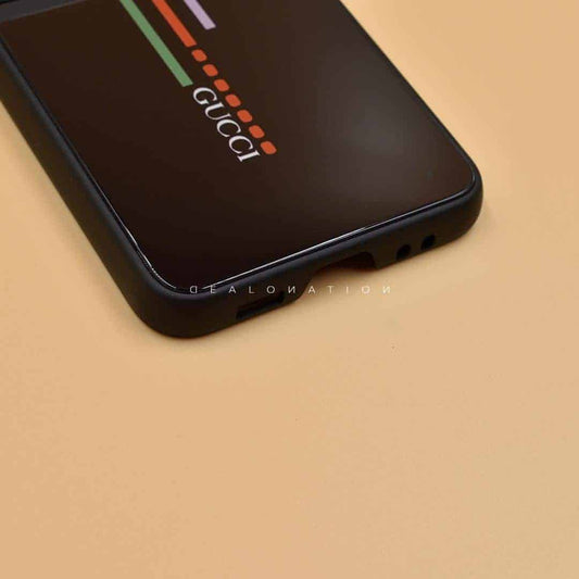 Designer GCCI Glass Back with Microfibre Cloth Inside - Flip 3