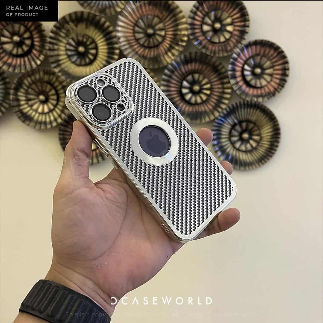 Chrome carbon Fiber Pattern with Lens Glass