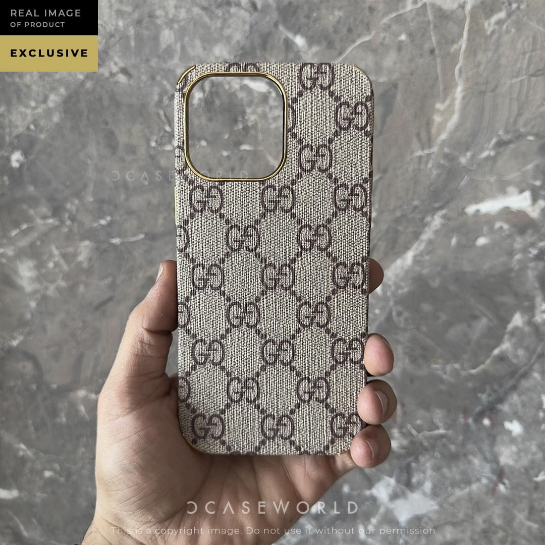GC Luxury Leather Case with Gold Bumper