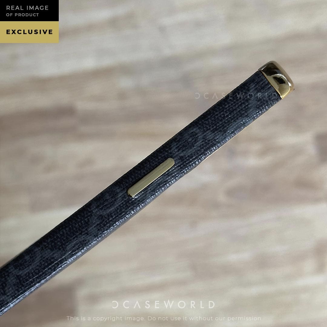 GC Luxury Leather Case with Gold Bumper