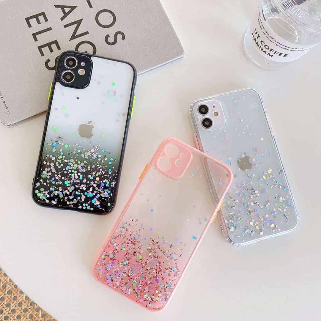 Glittery Sparkles Case with Camera Protection