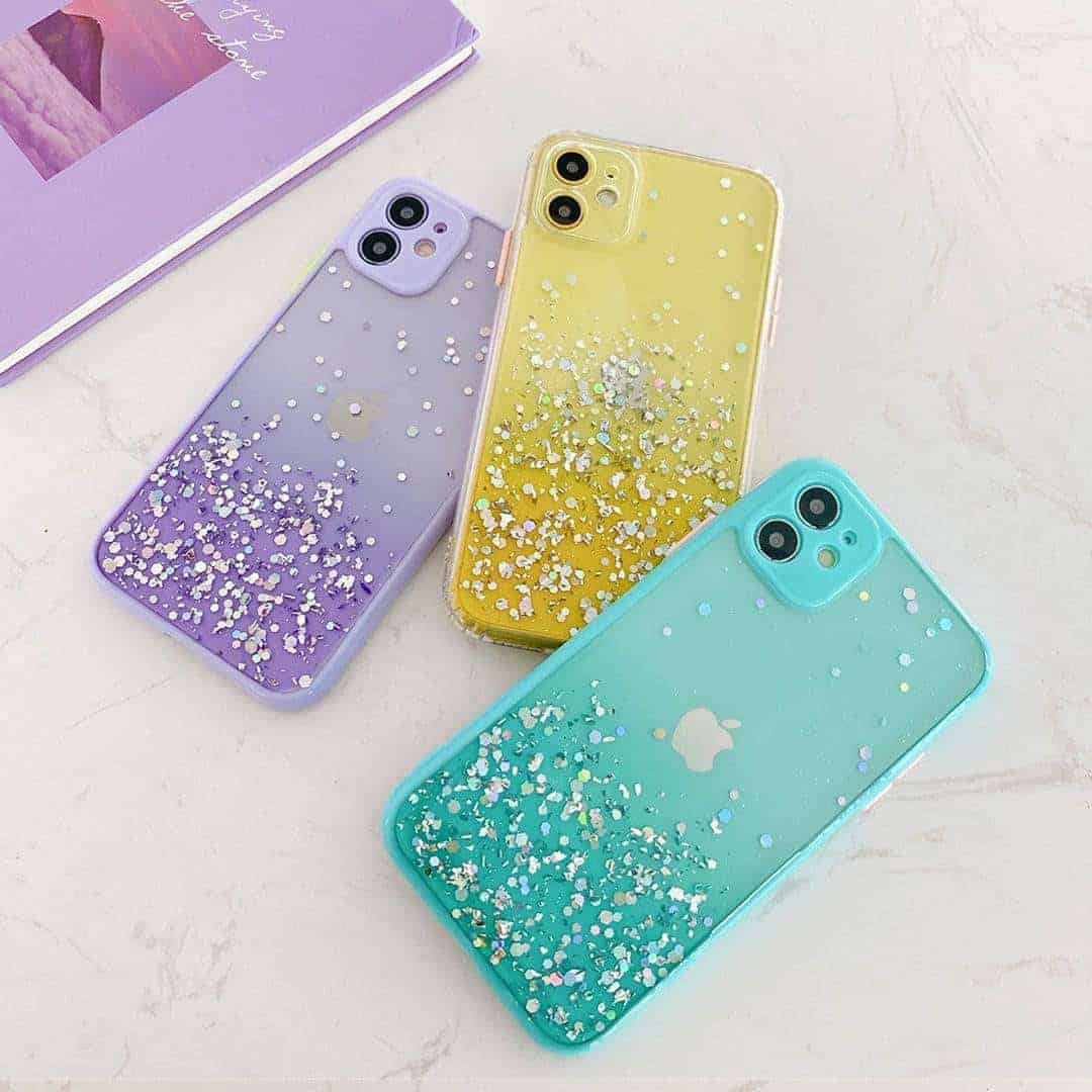 Glittery Sparkles Case with Camera Protection