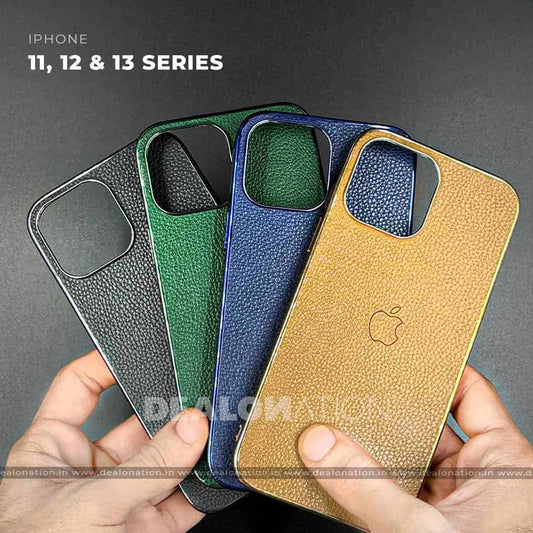 Premium Leather Case with Shiny TPU Bumper
