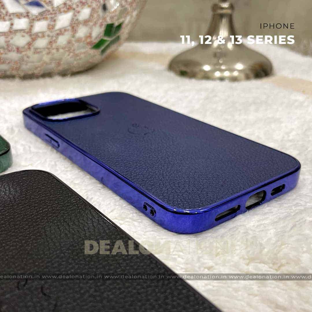 Premium Leather Case with Shiny TPU Bumper