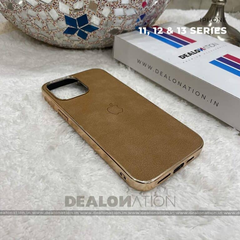 Premium Leather Case with Shiny TPU Bumper