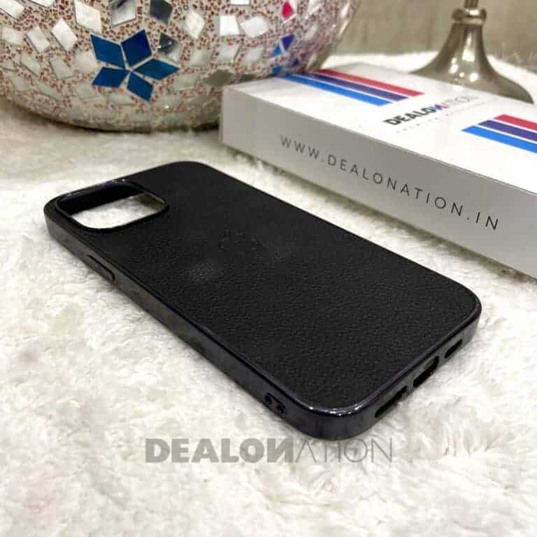 Premium Leather Case with Shiny TPU Bumper