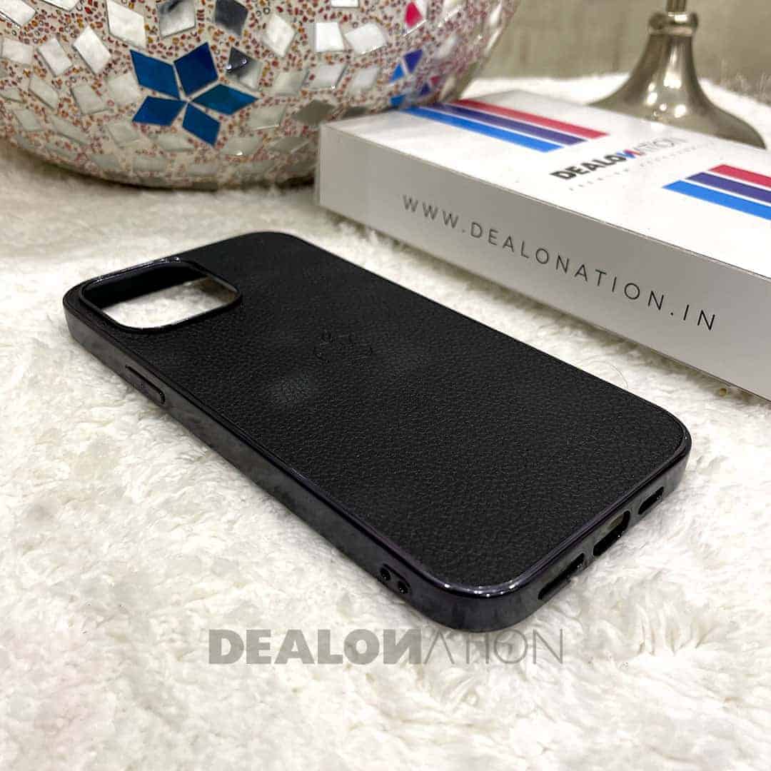 Premium Leather Case with Shiny TPU Bumper