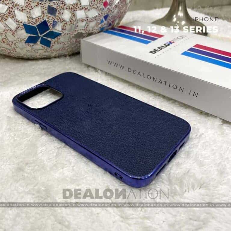 Premium Leather Case with Shiny TPU Bumper