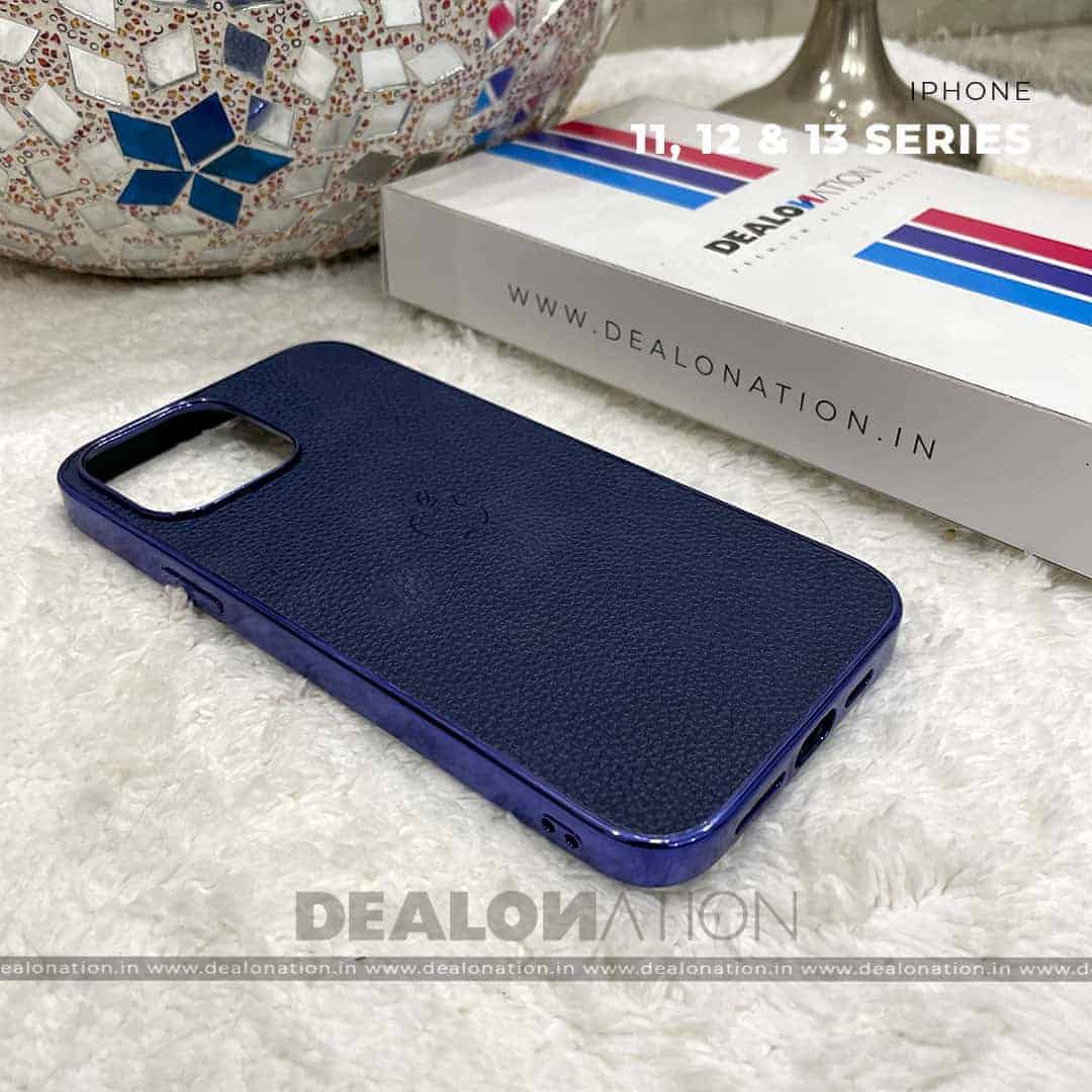 Premium Leather Case with Shiny TPU Bumper
