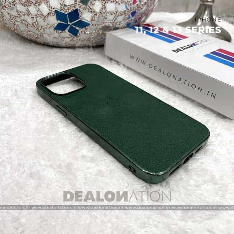 Premium Leather Case with Shiny TPU Bumper