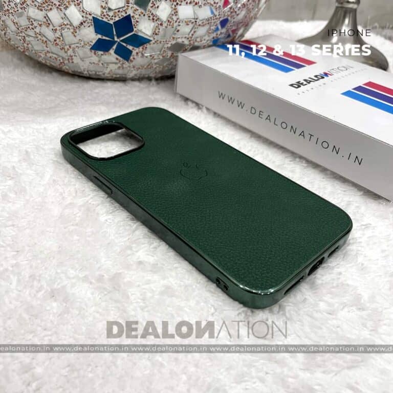 Premium Leather Case with Shiny TPU Bumper