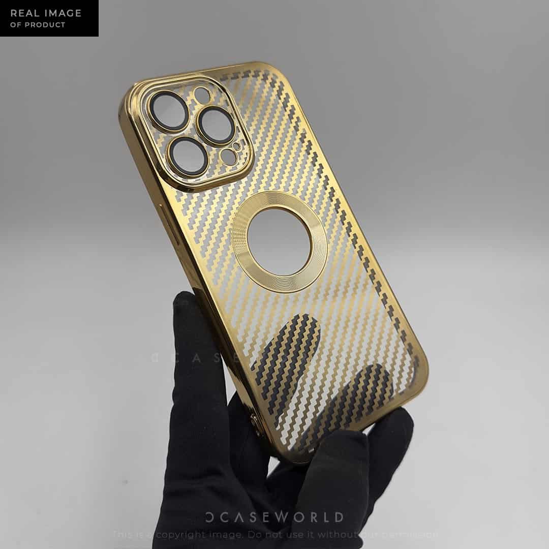 Chrome carbon Fiber Pattern with Lens Glass