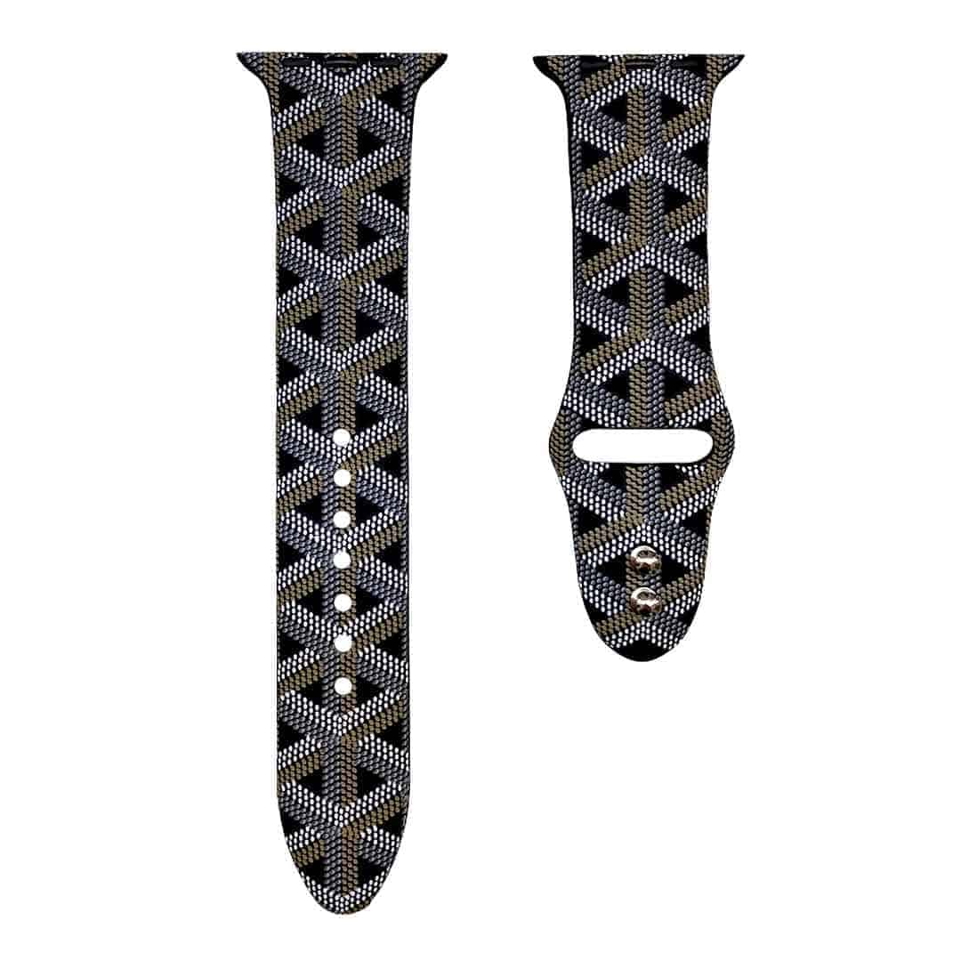 Goyard Pattern Silicone Apple Watch Band 42-44MM