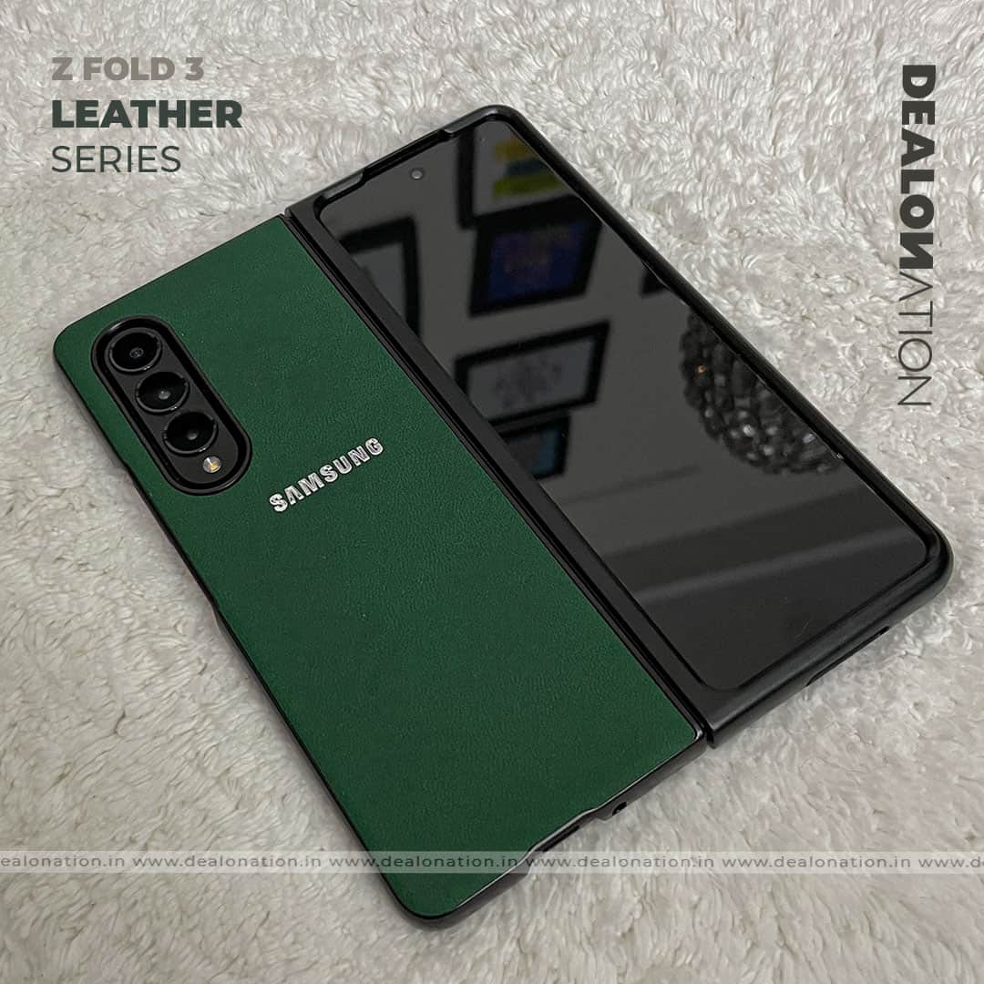 Leather Series Samsung Z Fold 3 - Green