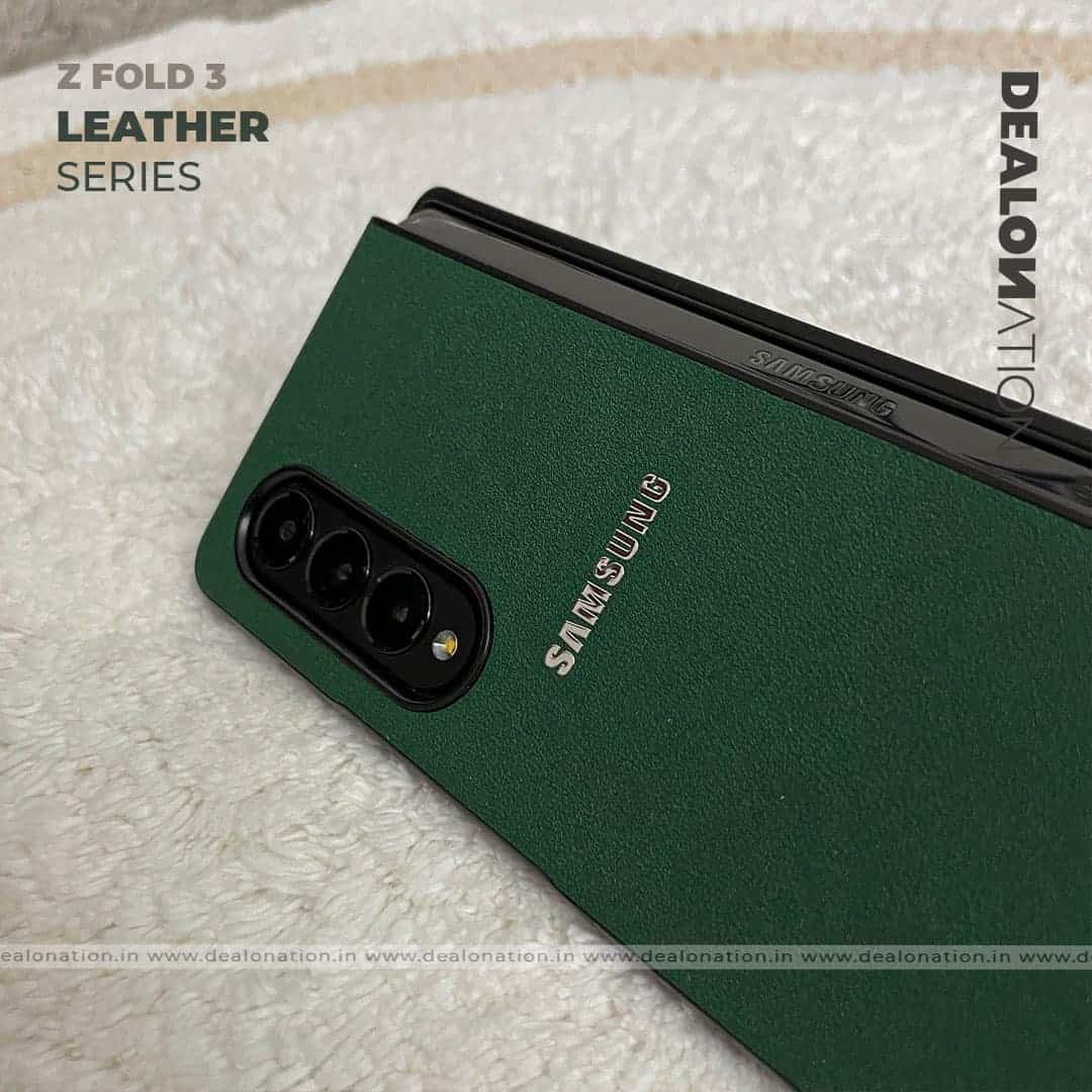 Leather Series Samsung Z Fold 3 - Green