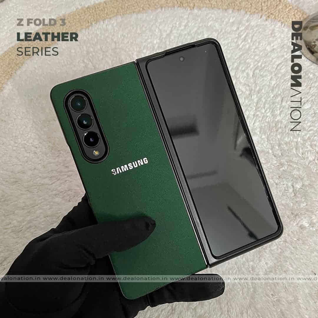 Leather Series Samsung Z Fold 3 - Green