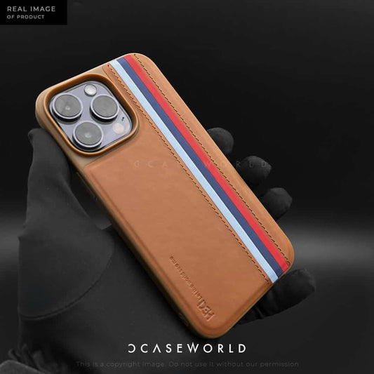 HBD Tri Stripes Premium Leather Case