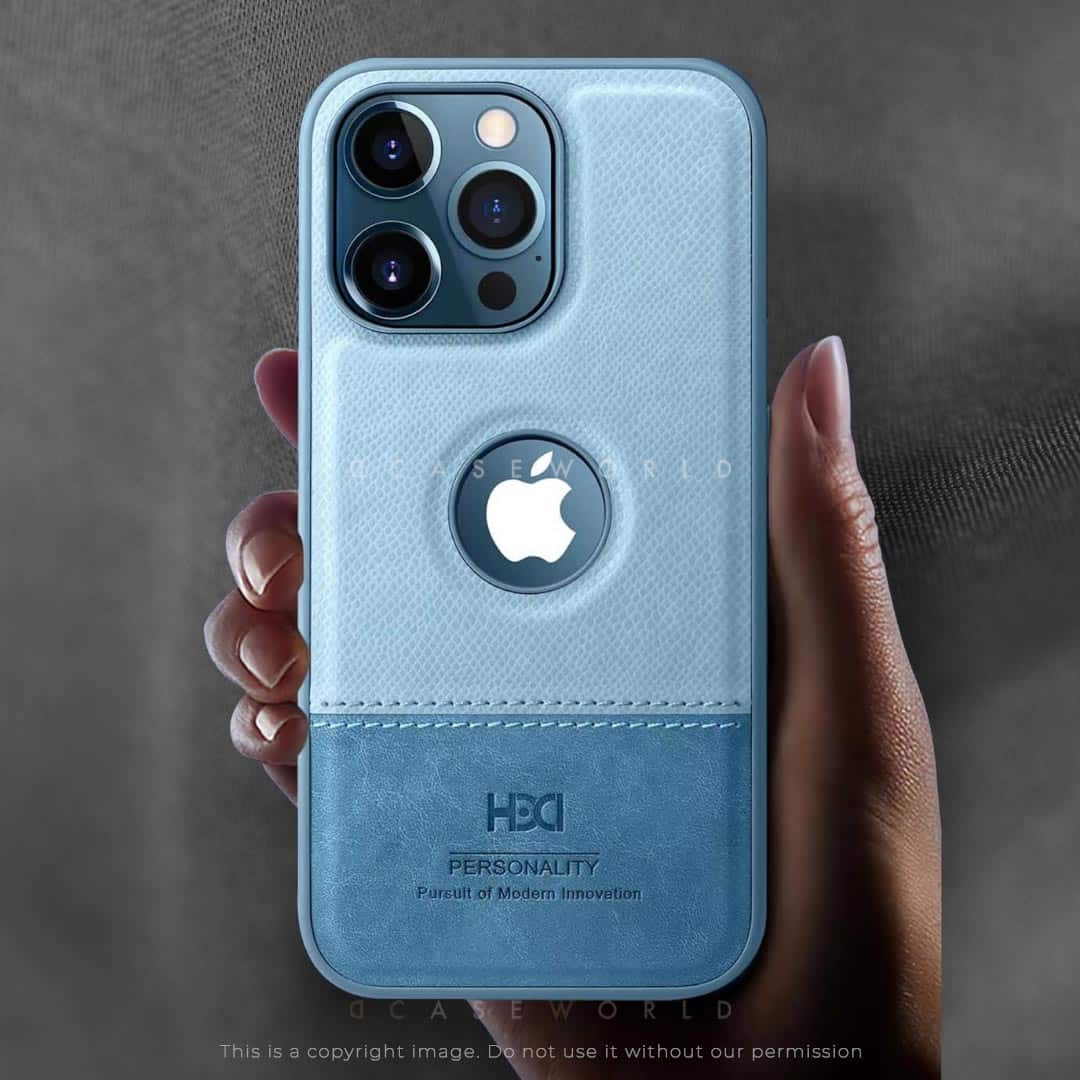 HBD Logo Cut Leather Case with Microfibre Lining