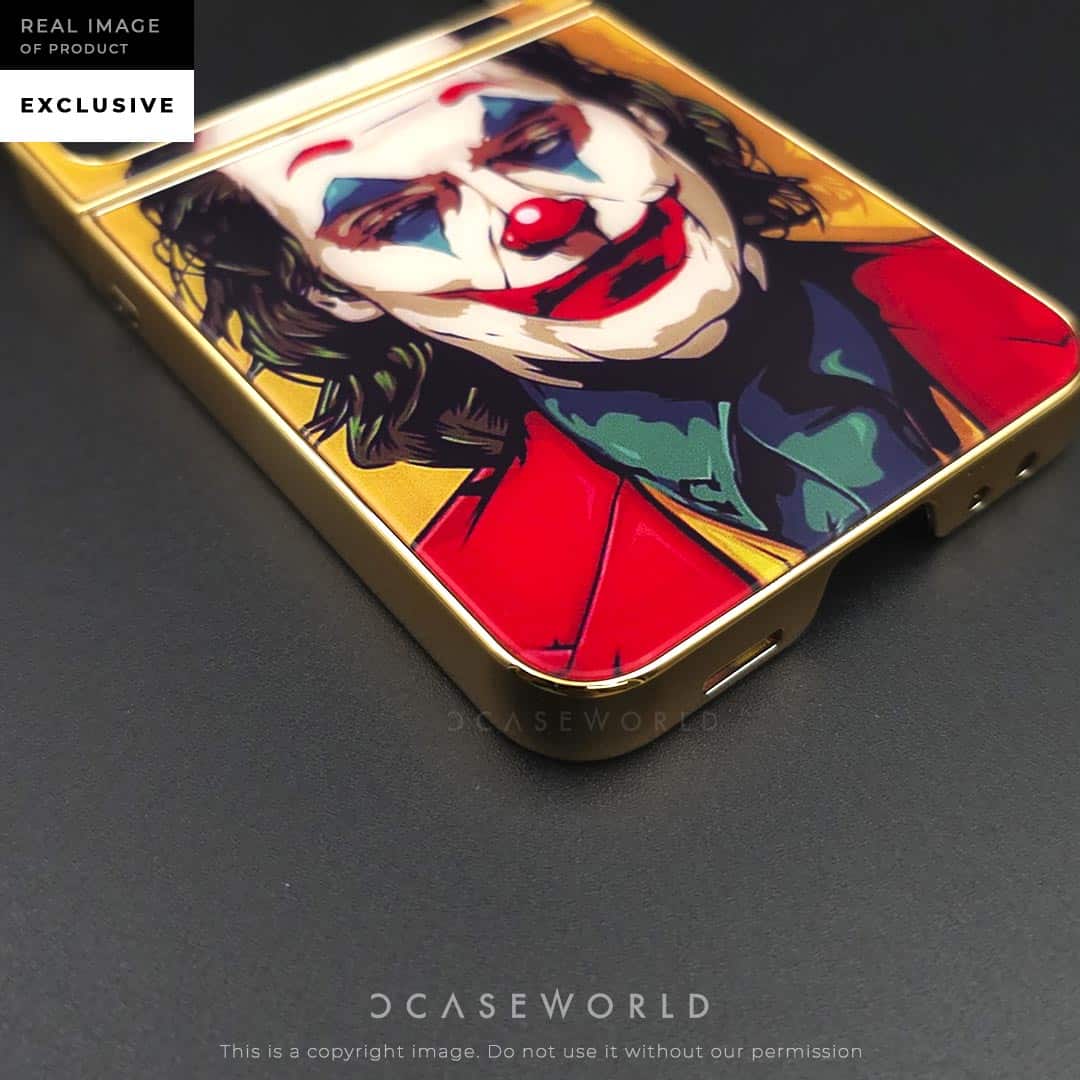 Joker Glass Back with Golden Chrome Case – Z Flip 5