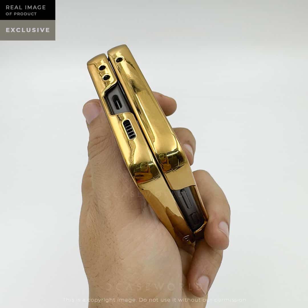 Joker Glass Back with Golden Chrome Case – Z Flip 5