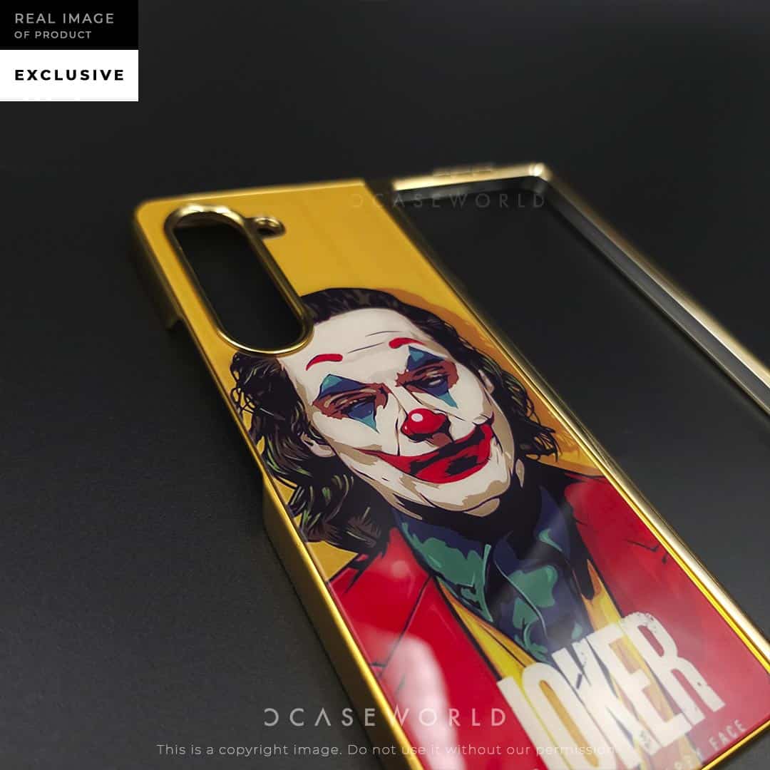 Joker Glass Back with Golden Chrome Case