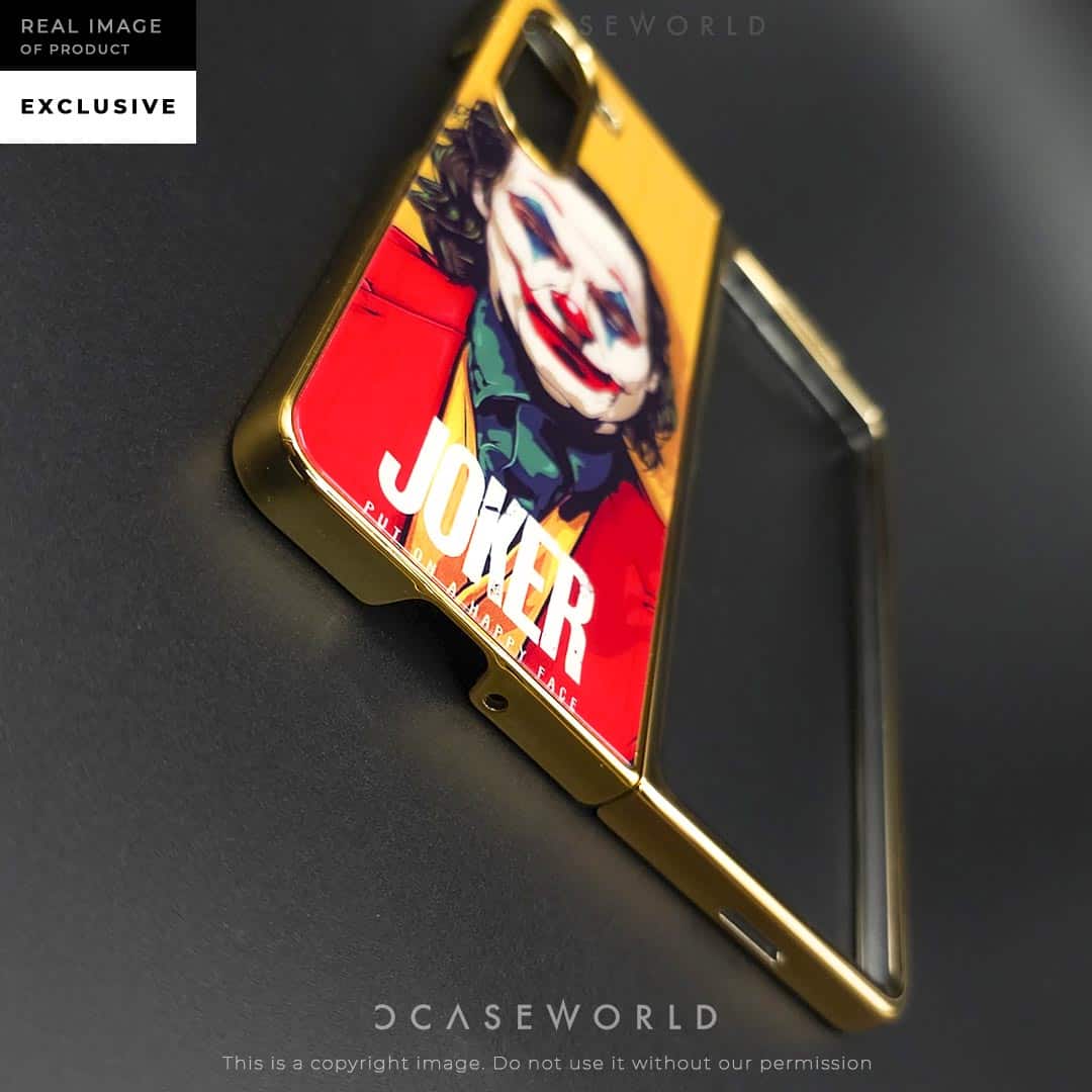 Joker Glass Back with Golden Chrome Case
