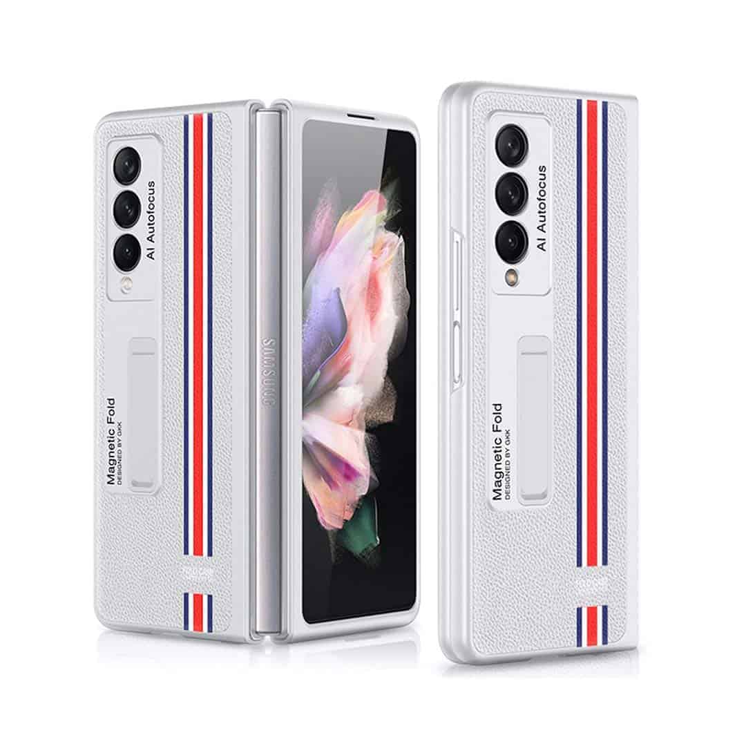 Leather Kickstand Case for Z Fold 3