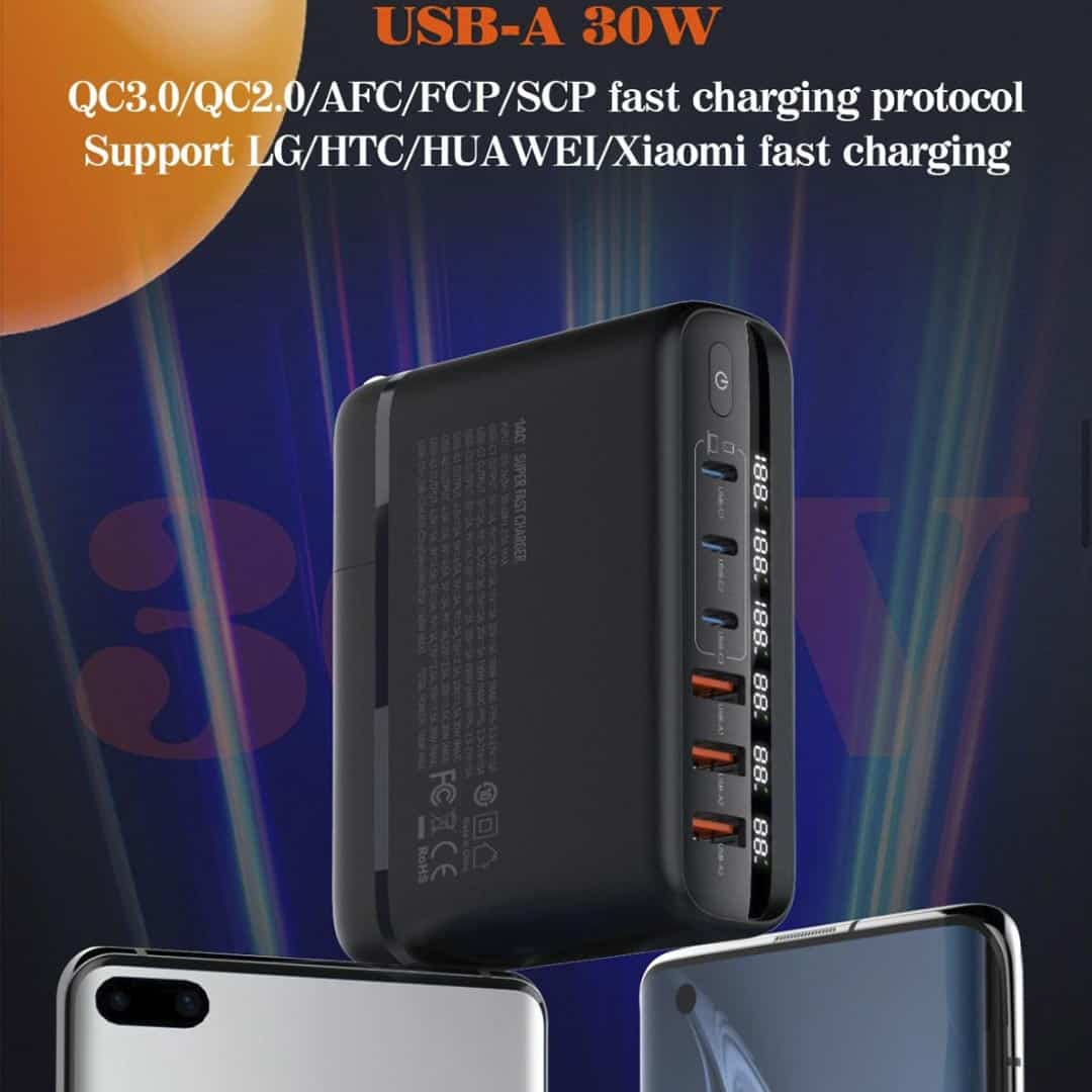 LDNIO 140W USB C 6 Port GaN Desktop Charger