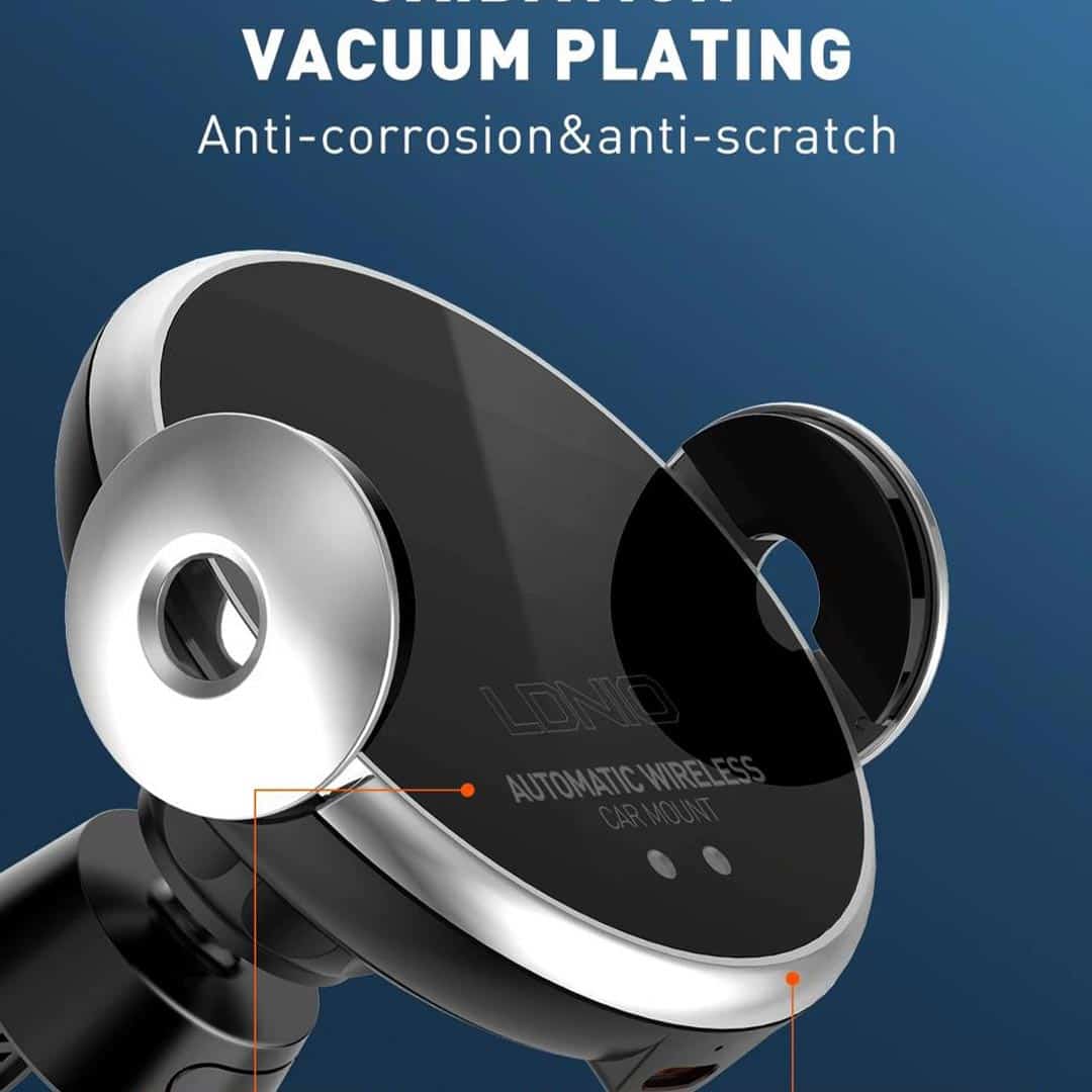LDNIO Sensor (Auto Clamp) Car Holder With Wireless Chargeingš¤