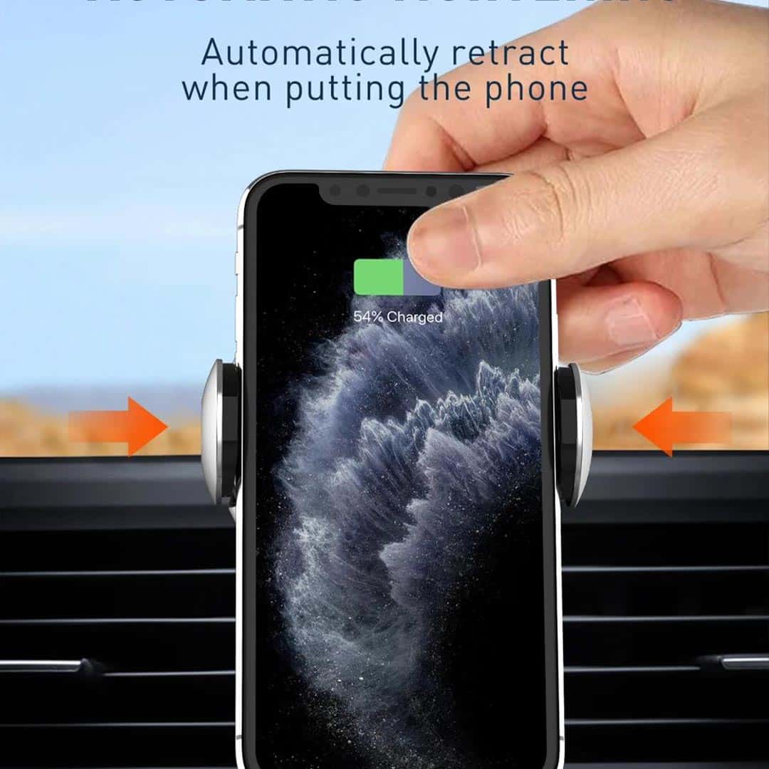 LDNIO Sensor (Auto Clamp) Car Holder With Wireless Chargeingš¤