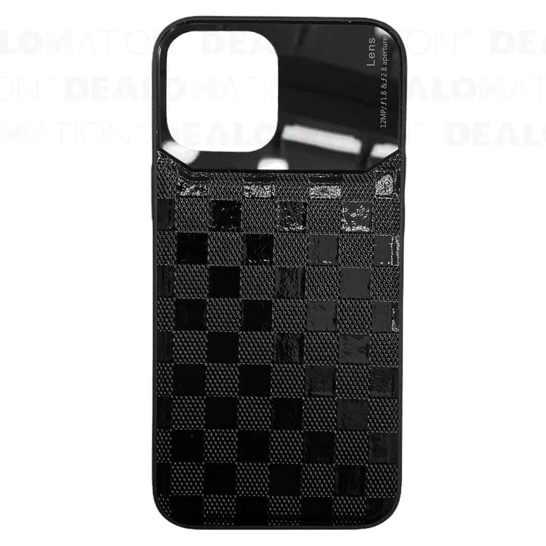 Anti Fall Sleek Patent Leather & Glass Case