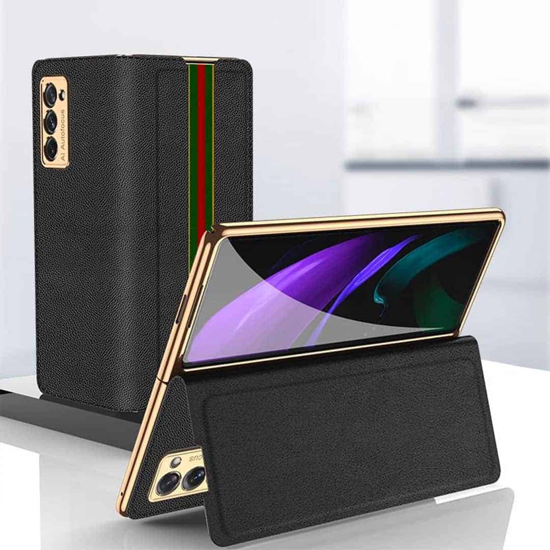 Z Fold 2 Flip Leather Luxury Case