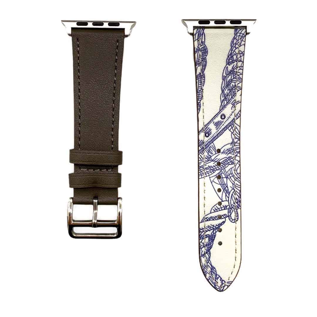 Double Tone Designer Leather Apple Watch Band