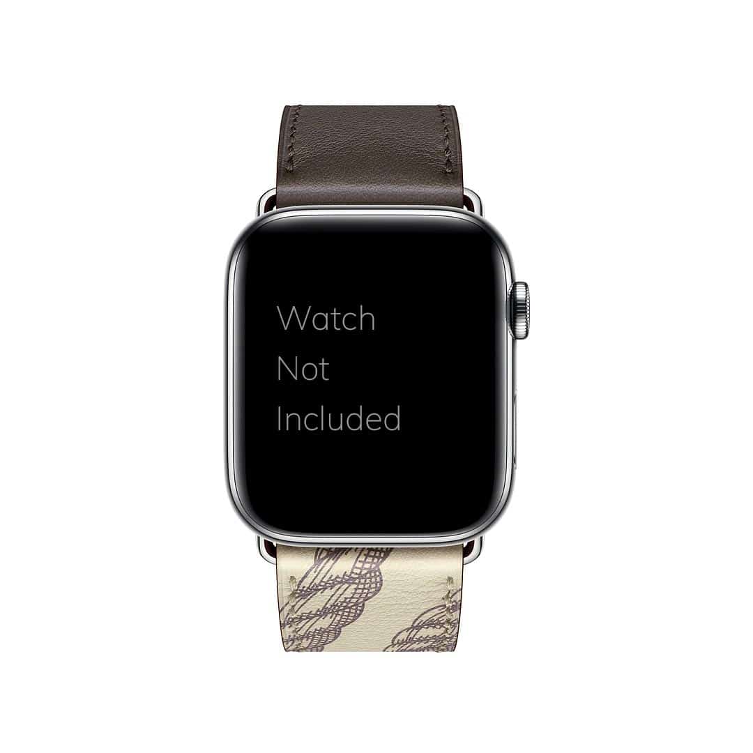 Double Tone Designer Leather Apple Watch Band