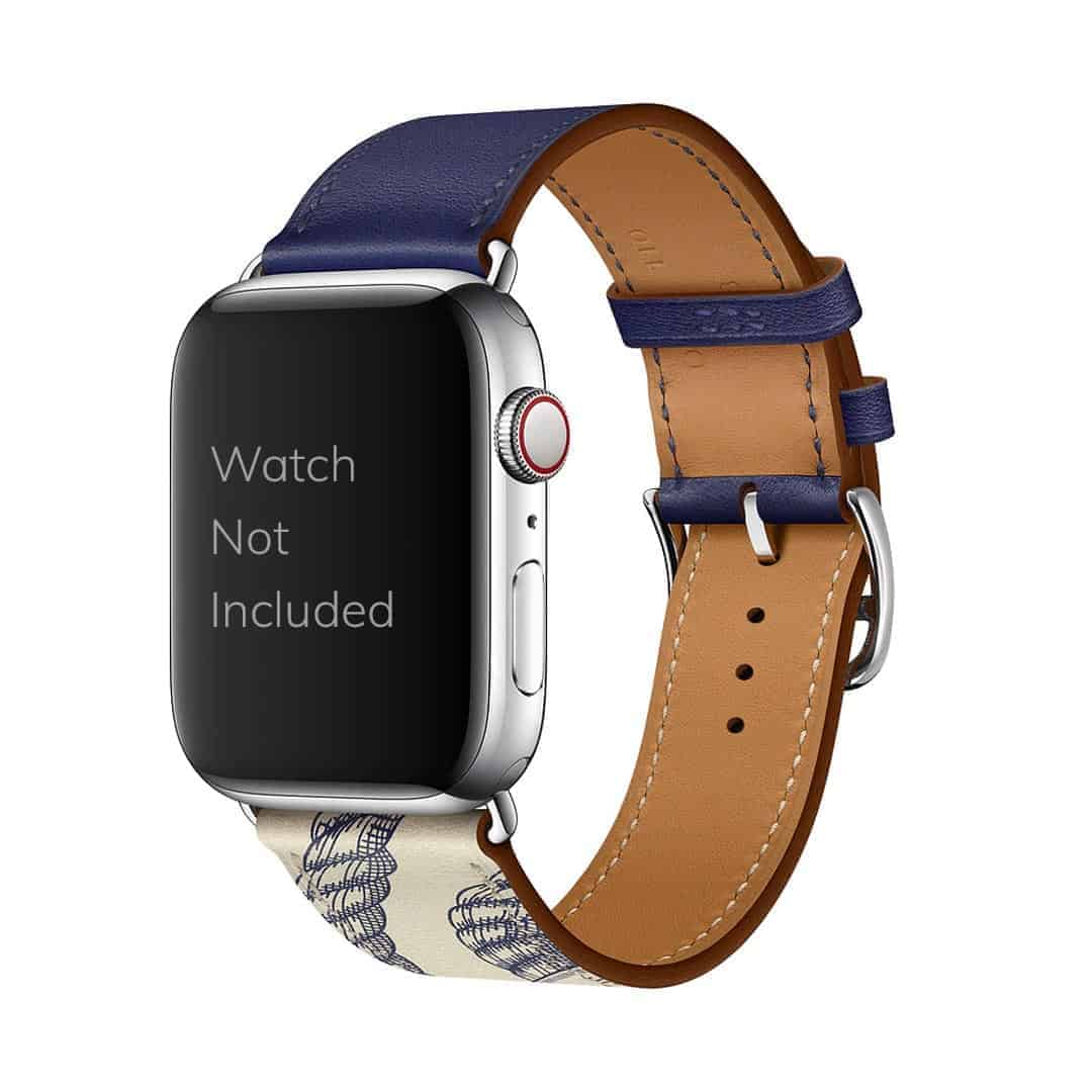 Double Tone Designer Leather Apple Watch Band