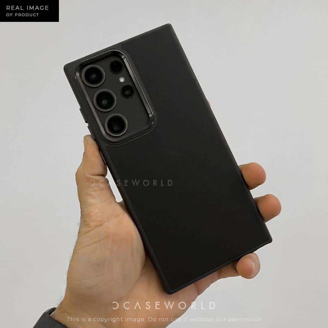 Premium Leather Back With Metal Chrome Camera Ring