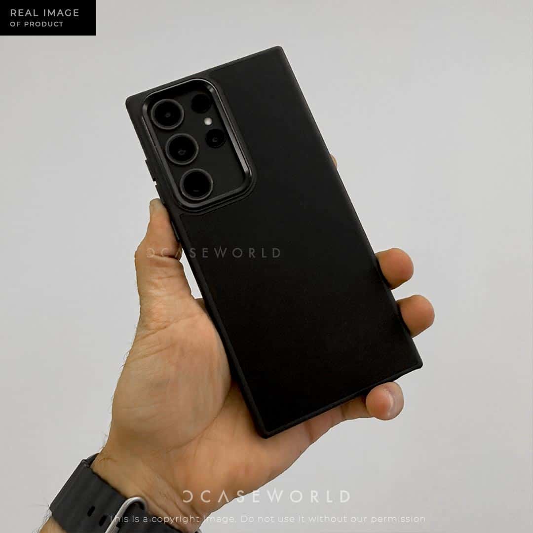 Premium Leather Back With Metal Chrome Camera Ring