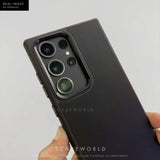 Premium Leather Back With Metal Chrome Camera Ring