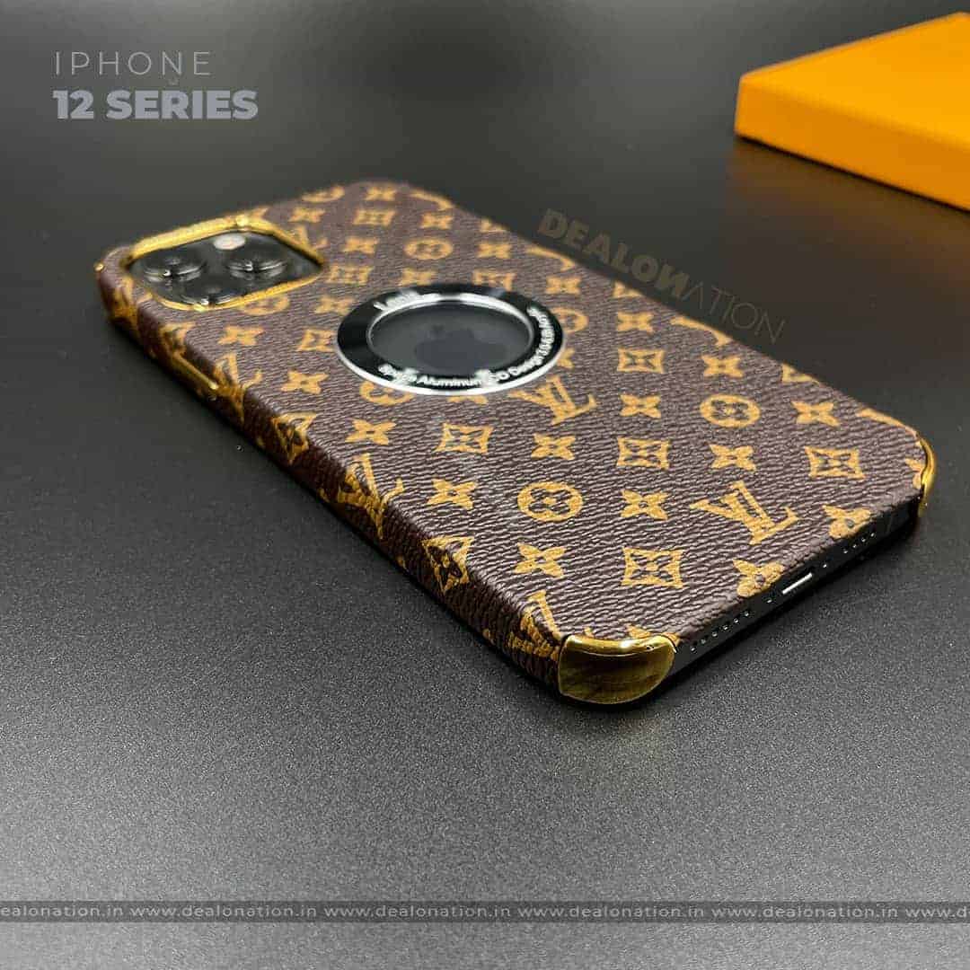 Logo Cut Luxury Designer Leather Case