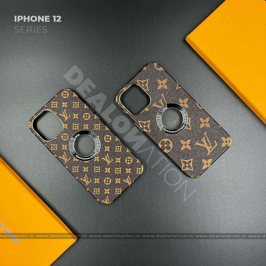 Logo Cut Luxury Designer Leather Case