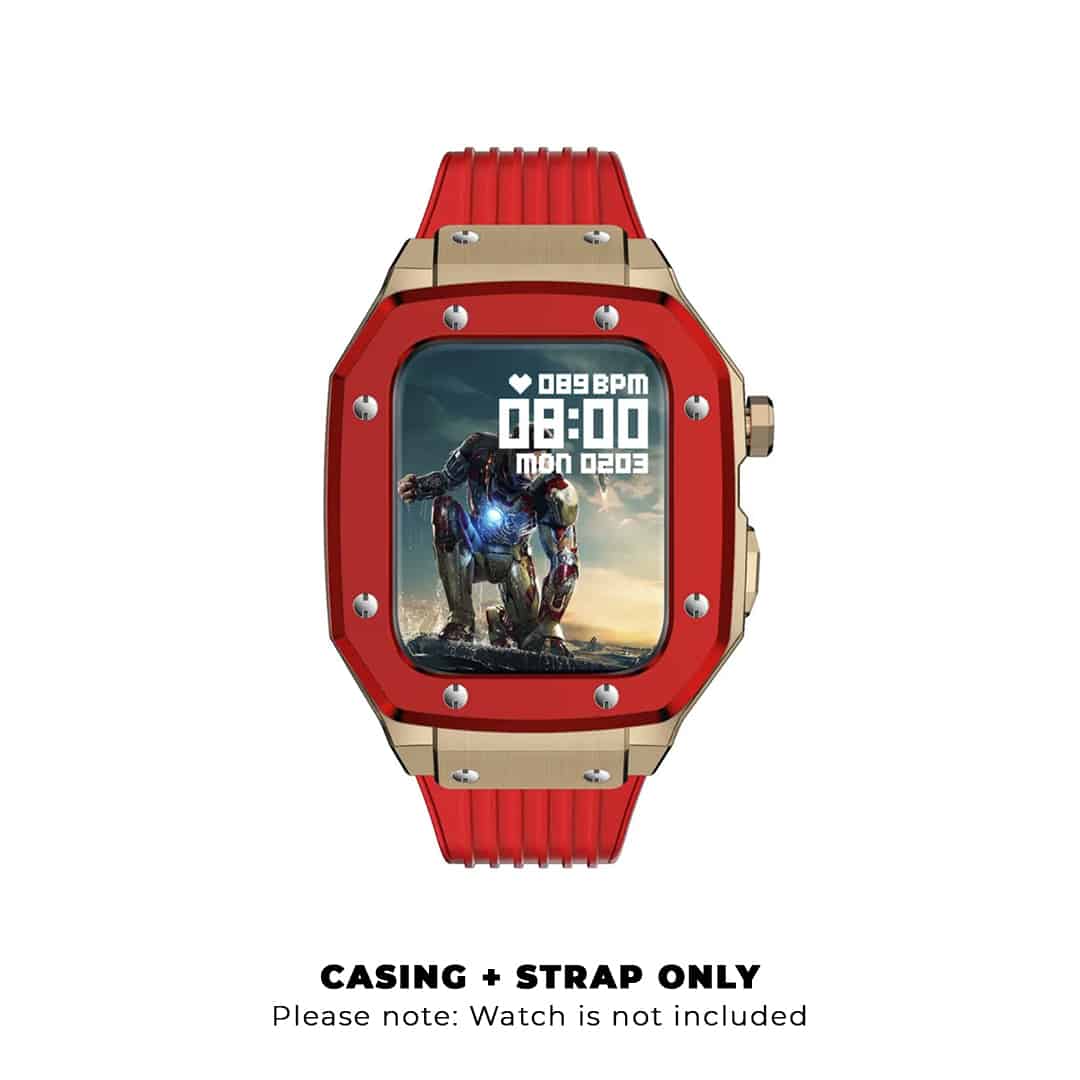 Luxury Stainless Steel Case with Silicon Strap (44-45MM)