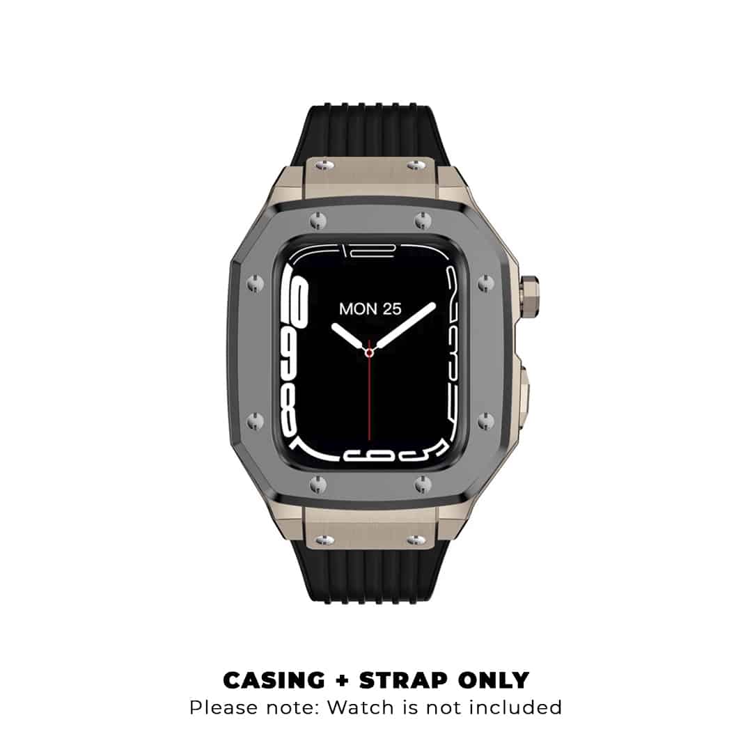 Luxury Stainless Steel Case with Silicon Strap (44-45MM)